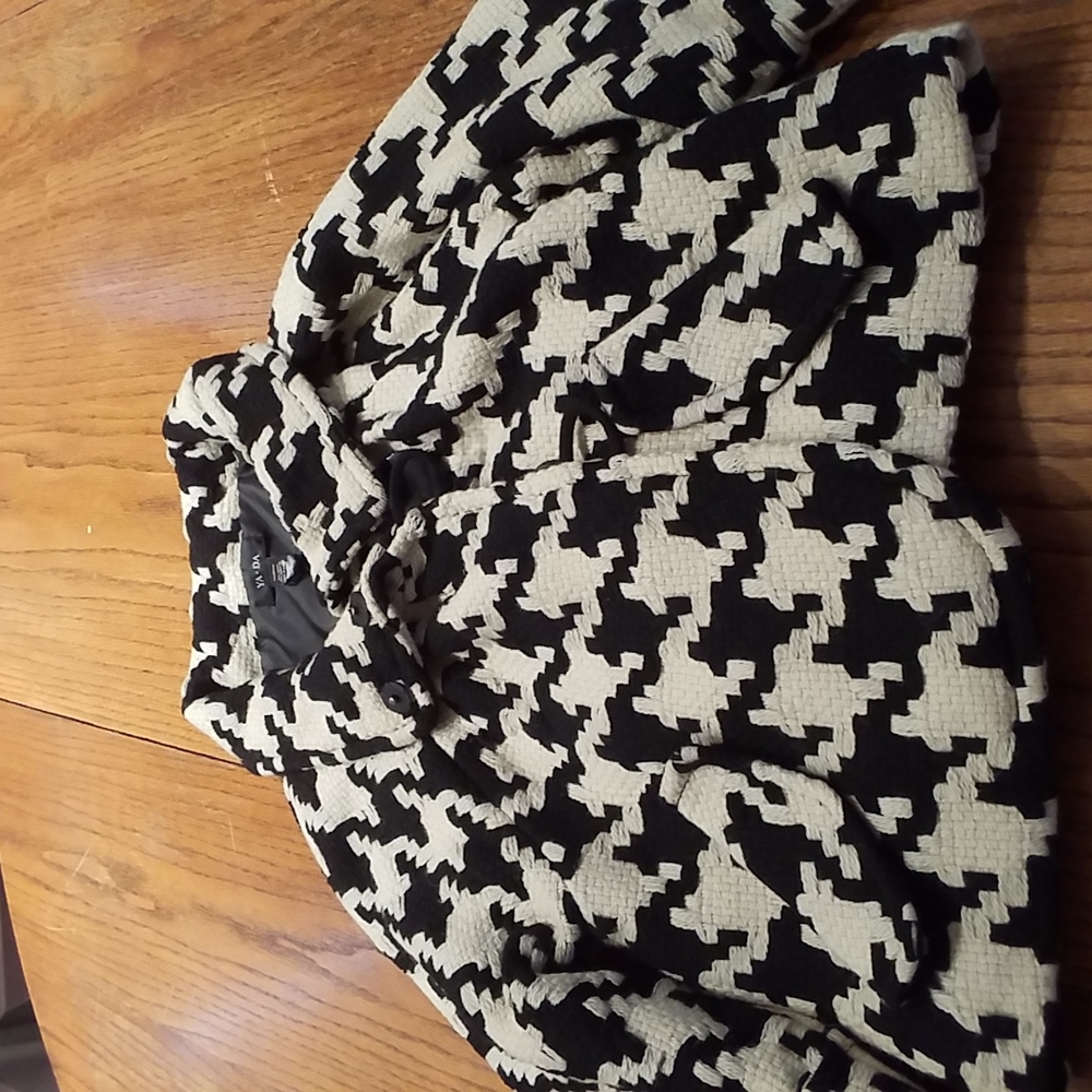 Ya Da Black & White Houndstooth Jacket Size M - Picture 2 of 8
